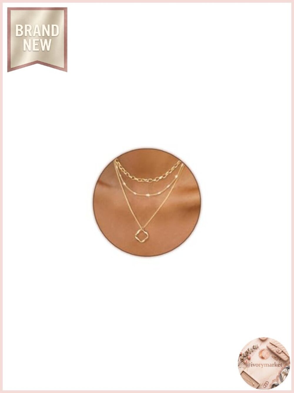 Layered Necklace Set 14k Gold Plated Dainty Stackable Choker Trendy Chain